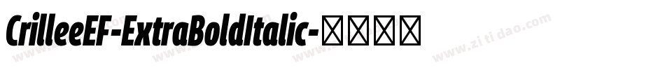 CrilleeEF-ExtraBoldItalic字体转换
