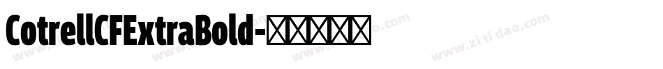 CotrellCFExtraBold字体转换