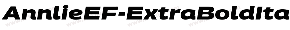 AnnlieEF-ExtraBoldItalic字体转换