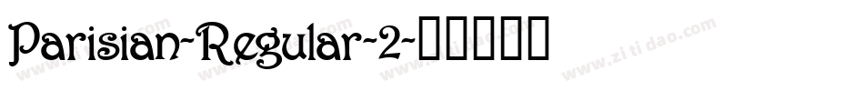 Parisian-Regular-2字体转换
