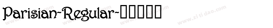 Parisian-Regular字体转换