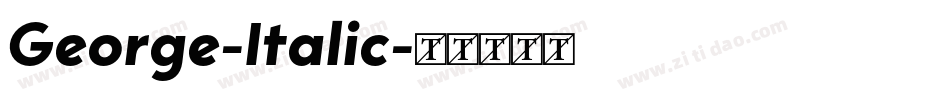 George-Italic字体转换