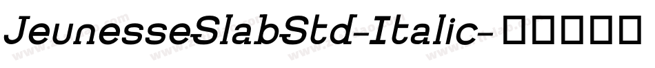 JeunesseSlabStd-Italic字体转换