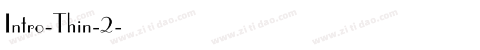 Intro-Thin-2字体转换