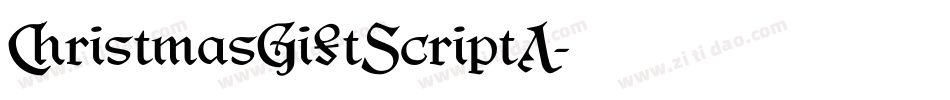 ChristmasGiftScriptA字体转换