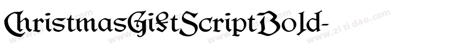 ChristmasGiftScriptBold字体转换
