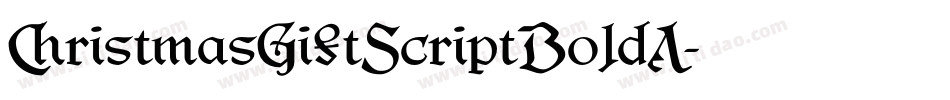 ChristmasGiftScriptBoldA字体转换