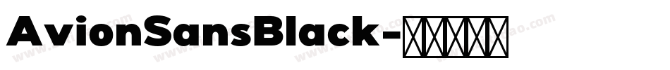 AvionSansBlack字体转换