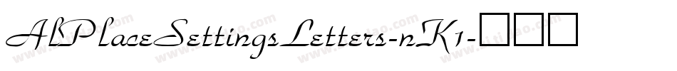 AlPlaceSettingsLetters-nK1字体转换