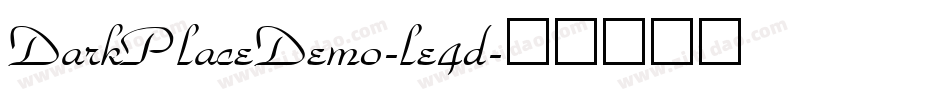 DarkPlaceDemo-le4d字体转换
