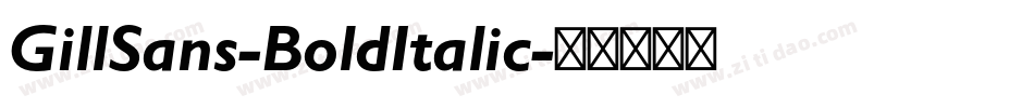 GillSans-BoldItalic字体转换