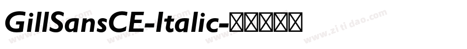 GillSansCE-Italic字体转换