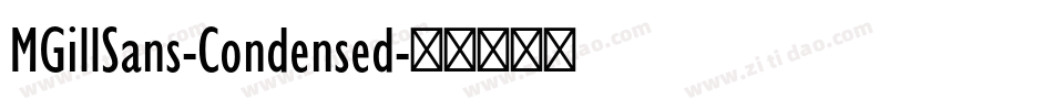 MGillSans-Condensed字体转换