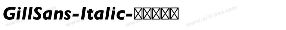 GillSans-Italic字体转换