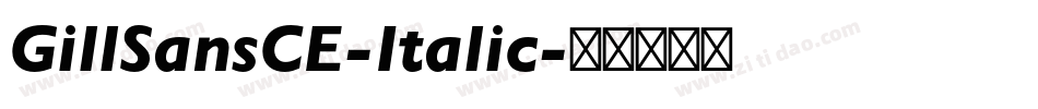 GillSansCE-Italic字体转换