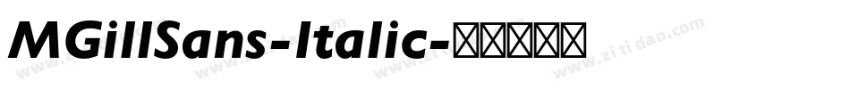 MGillSans-Italic字体转换