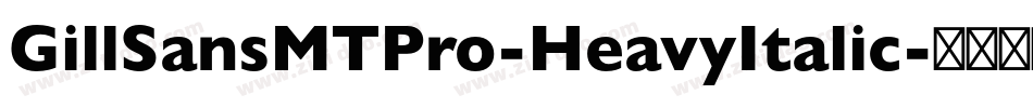 GillSansMTPro-HeavyItalic字体转换