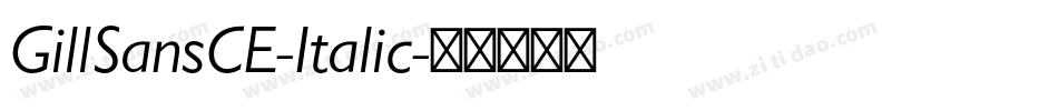 GillSansCE-Italic字体转换
