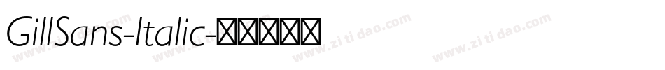 GillSans-Italic字体转换
