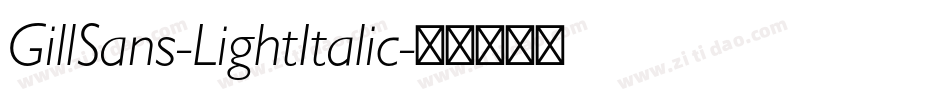 GillSans-LightItalic字体转换