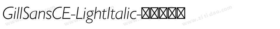 GillSansCE-LightItalic字体转换