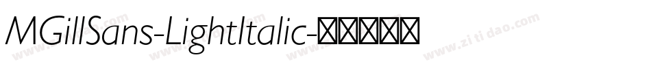 MGillSans-LightItalic字体转换