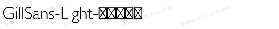 GillSans-Light字体转换