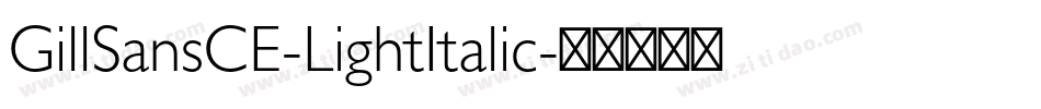 GillSansCE-LightItalic字体转换