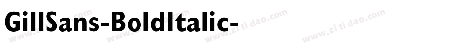 GillSans-BoldItalic字体转换