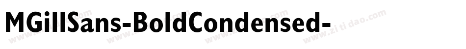 MGillSans-BoldCondensed字体转换