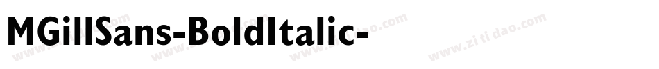 MGillSans-BoldItalic字体转换