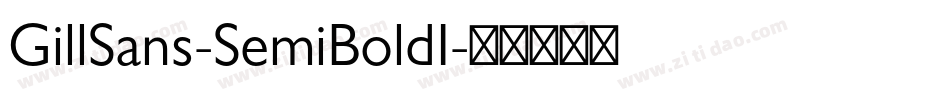 GillSans-SemiBoldI字体转换