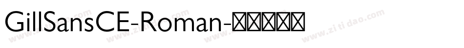 GillSansCE-Roman字体转换