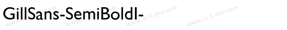 GillSans-SemiBoldI字体转换