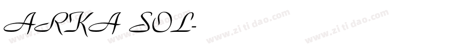 ARKA_SOL字体转换