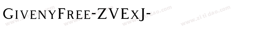 GivenyFree-ZVExJ字体转换