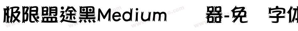 极限盟途黑Medium转换器字体转换