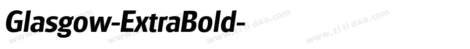 Glasgow-ExtraBold字体转换