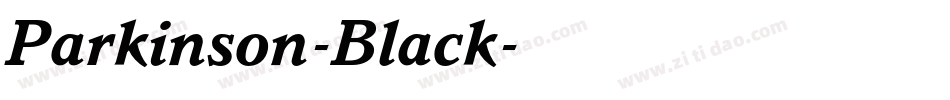 Parkinson-Black字体转换