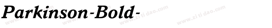 Parkinson-Bold字体转换