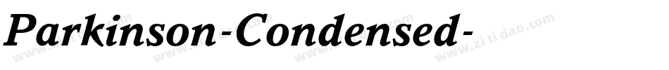 Parkinson-Condensed字体转换