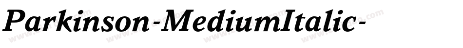 Parkinson-MediumItalic字体转换