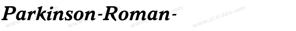 Parkinson-Roman字体转换