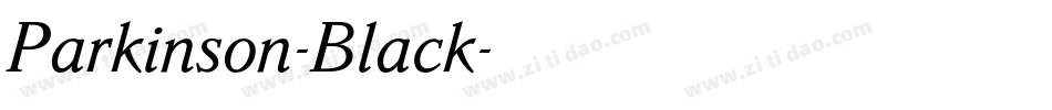 Parkinson-Black字体转换