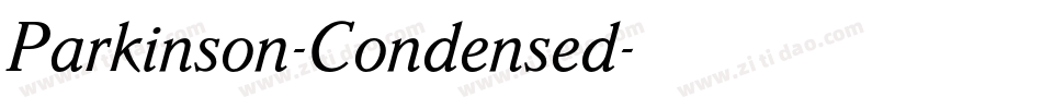 Parkinson-Condensed字体转换