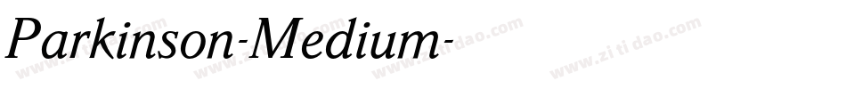 Parkinson-Medium字体转换