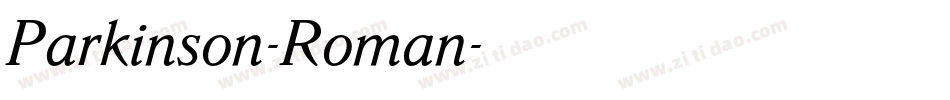 Parkinson-Roman字体转换