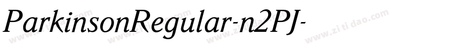 ParkinsonRegular-n2PJ字体转换