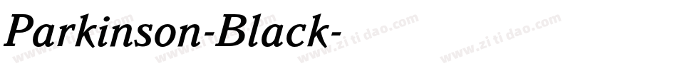 Parkinson-Black字体转换