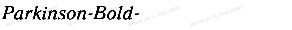 Parkinson-Bold字体转换